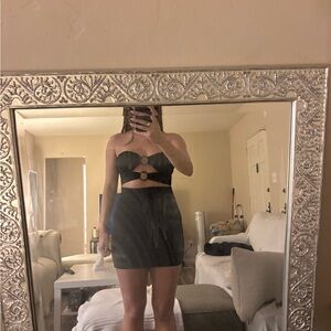 SHEIN Black Strapless Dress